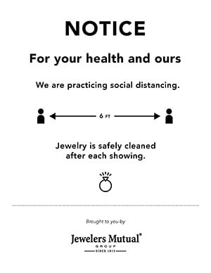 Social distancing and safety signage